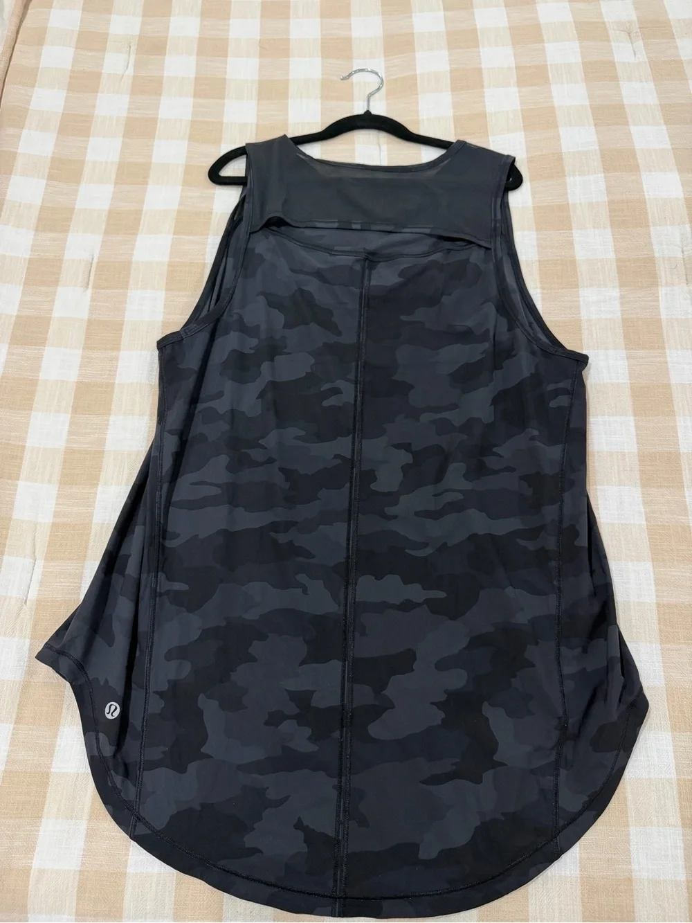 lululemon athletica Black & Charcoal Camo Athletic Tank Top